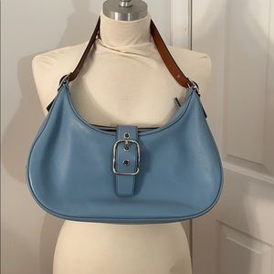 Light Blue designer handbag.